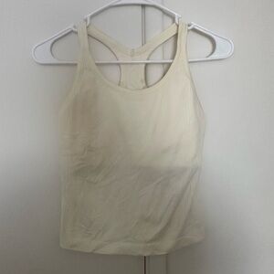 Cream Racerback Tank Top
